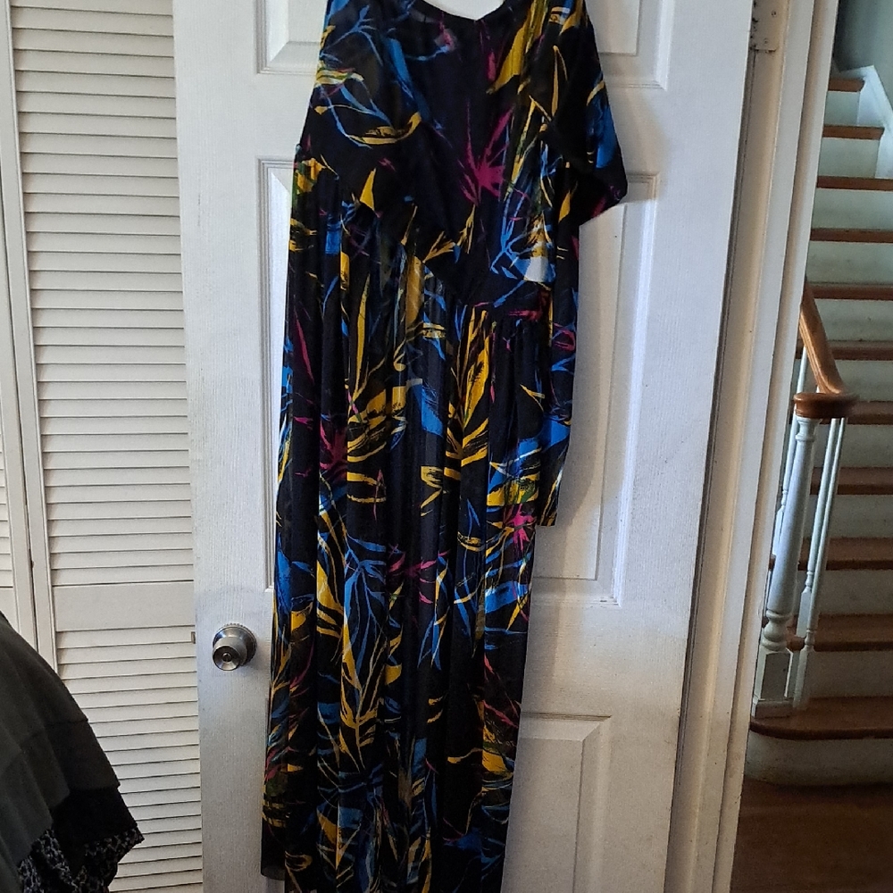 Colorful Abstract Print Women's Tunic Top